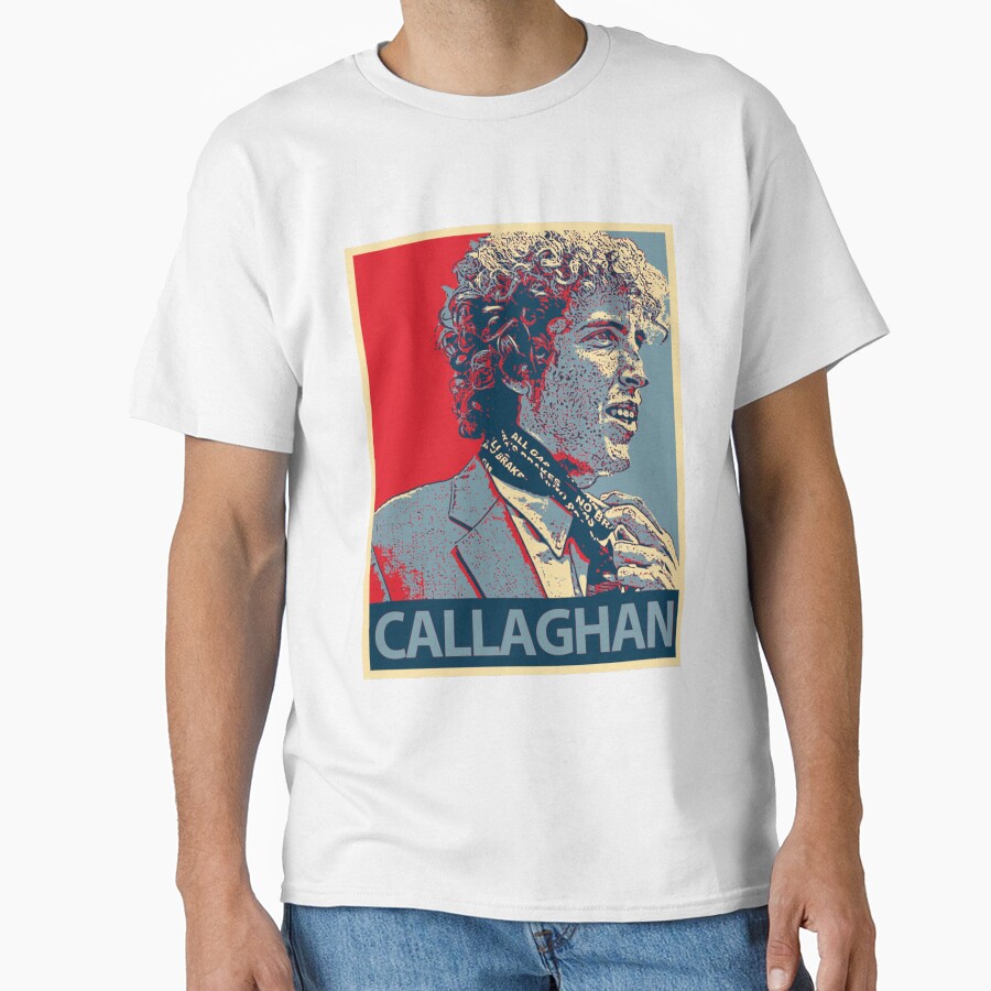 Andrew Callaghan Channel 5 Sticker Design T-shirt - Image 2