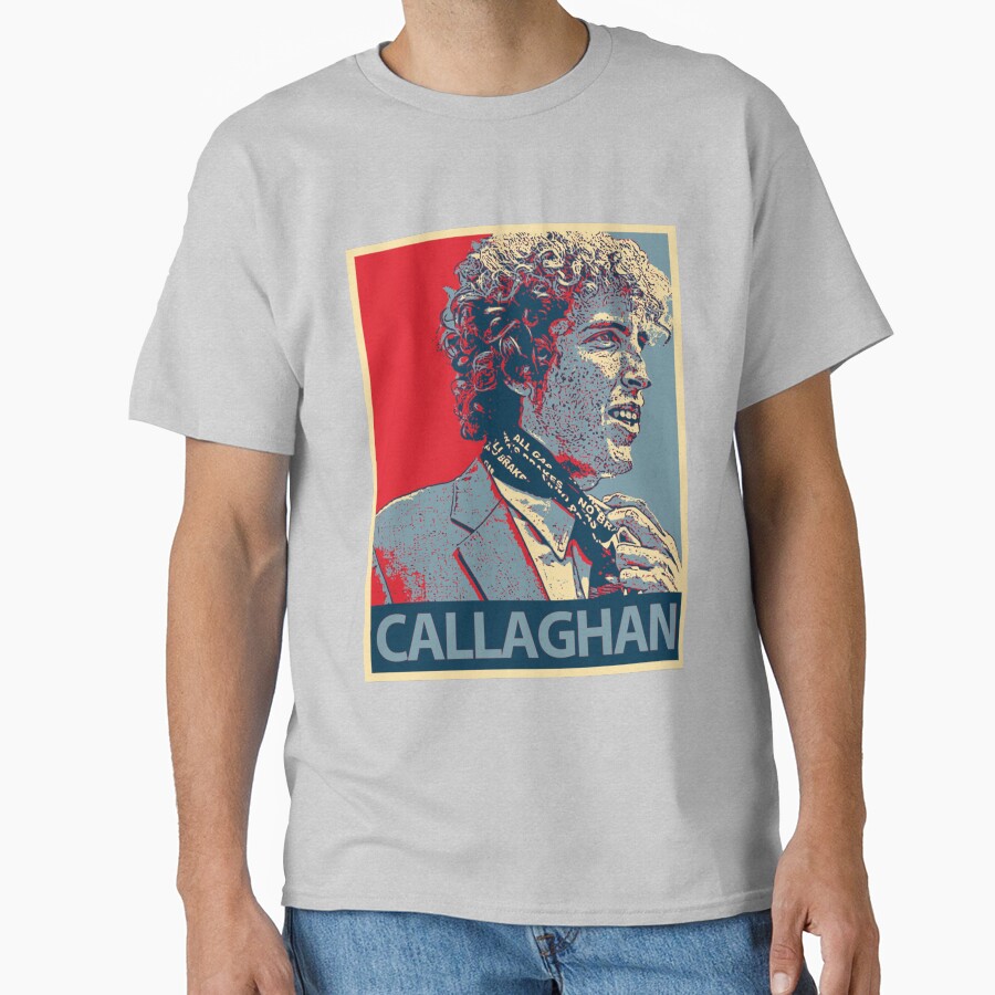 Andrew Callaghan Channel 5 Sticker Design T-shirt - Image 3
