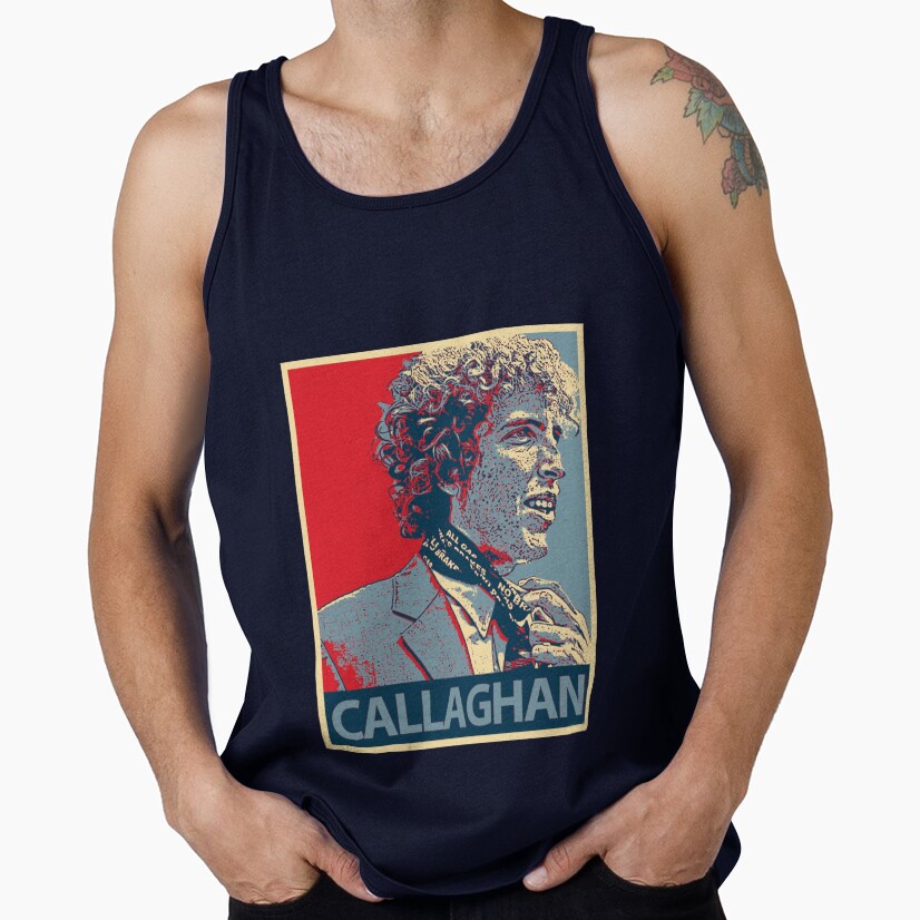 Andrew Callaghan Channel 5 Sticker Design Tank Top - Image 5