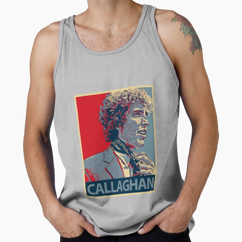Andrew Callaghan Channel 5 Sticker Design Tank Top - Image 3