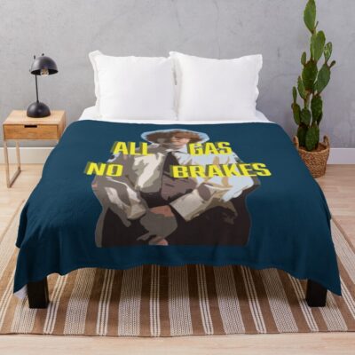 All Gas No Brakes Field Edition Throw Blanket