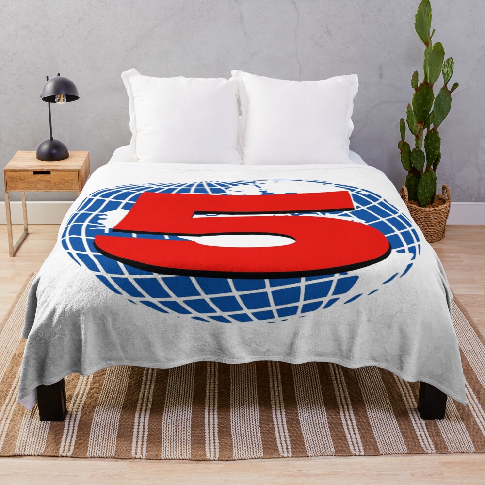 Channel Five Official Logo Throw Blanket