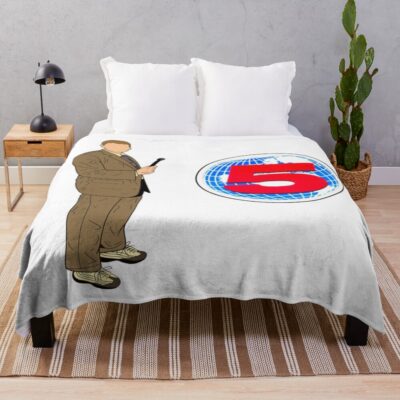 All Gas No Brakes Channel 5 Logo Throw Blanket