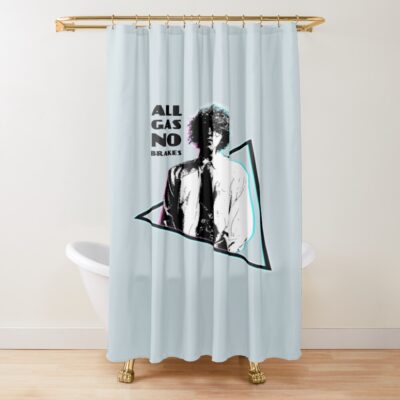 All Gas No Brakes Street Journalism Shower Curtain