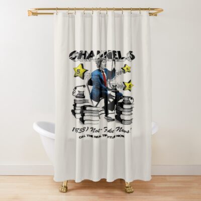 Channel 5 Breaking News Shower Curtain