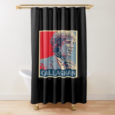 Andrew Callaghan Sticker Design Shower Curtain