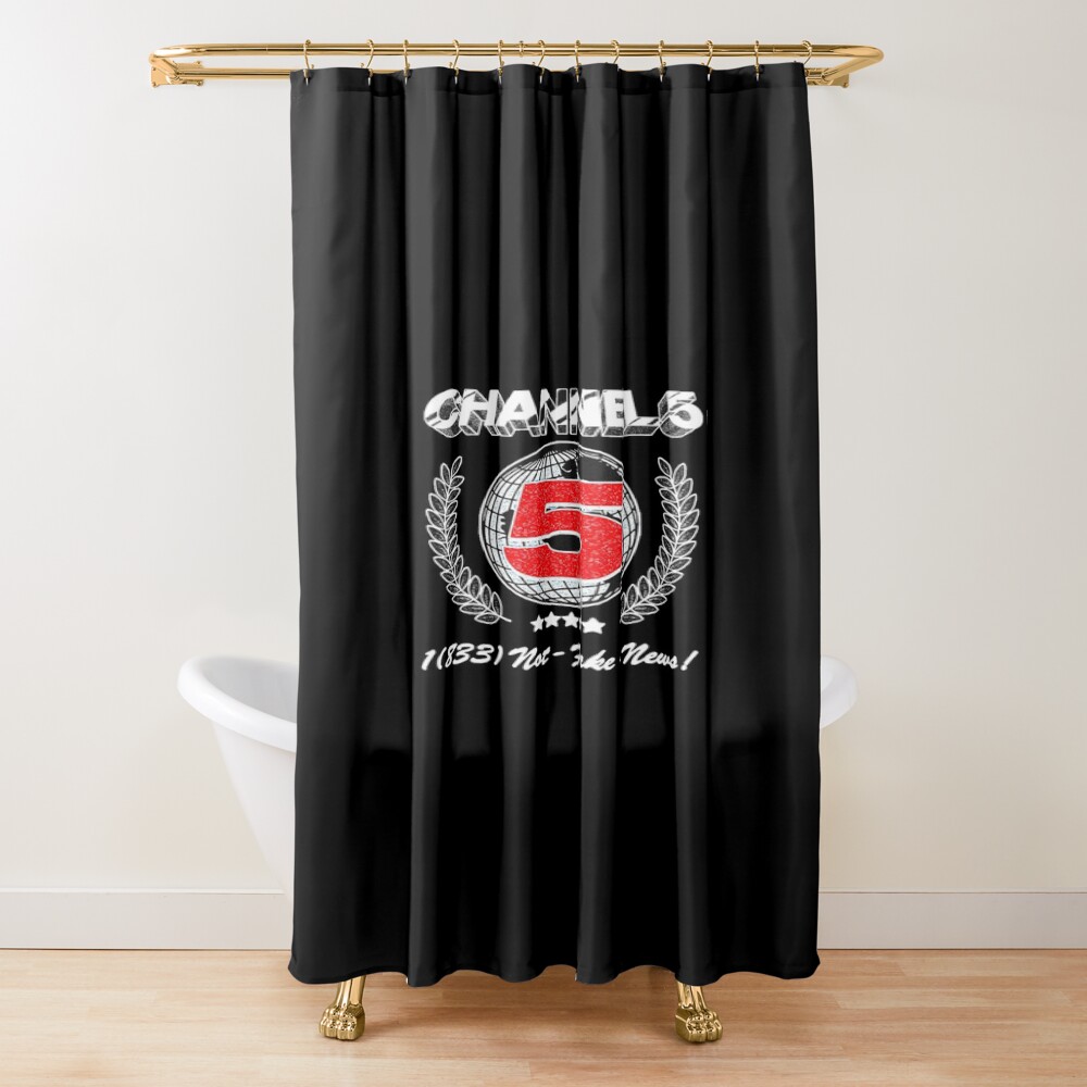 Channel 5 Broadcast Logo Shower Curtain