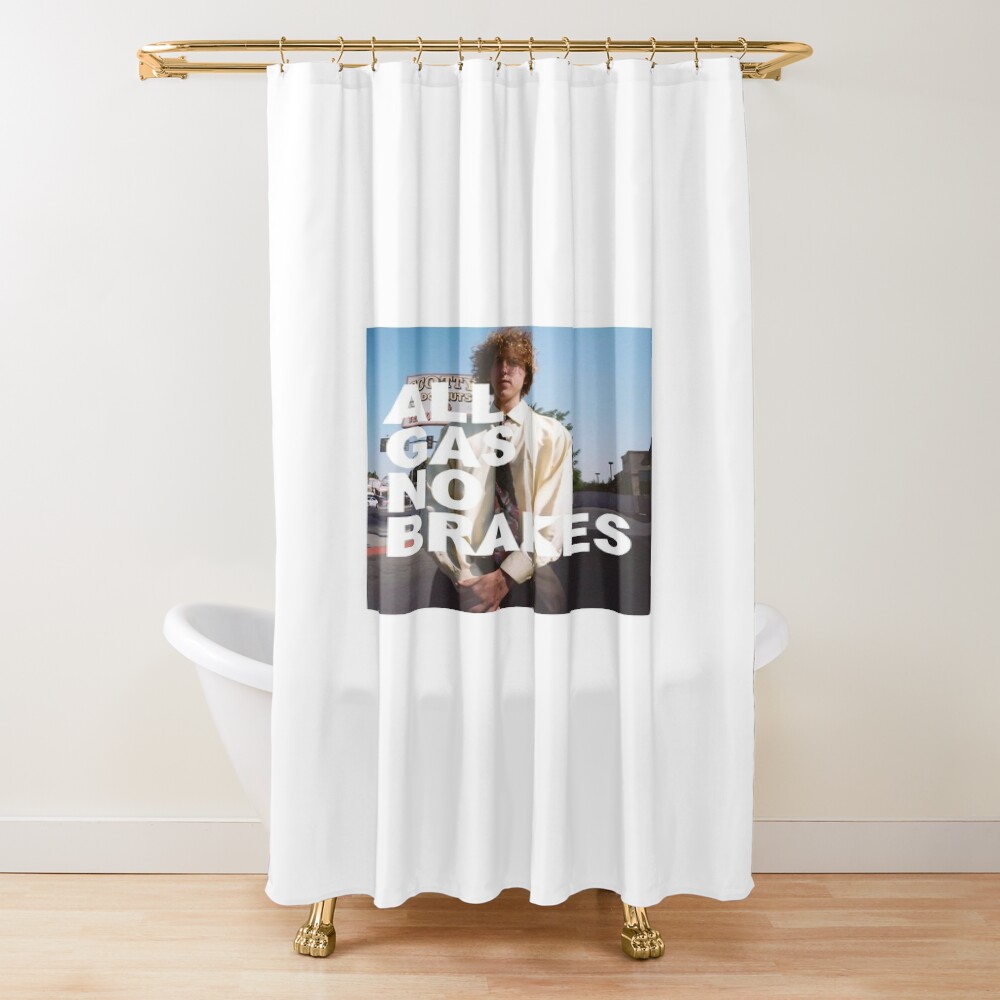 All Gas No Brakes Andrew Logo Shower Curtain