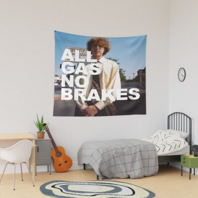 All Gas No Brakes News Logo Tapestry