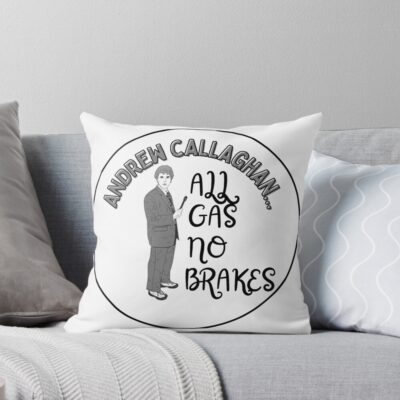 Andrew Callaghan All Gas No Brakes Throw Pillow