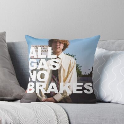 All Gas No Brakes News Logo Throw Pillow
