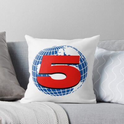Channel Five Official Logo Throw Pillow