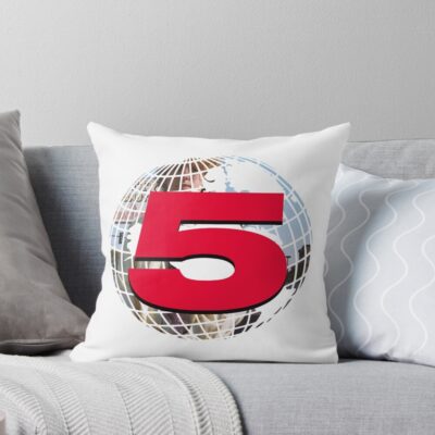 Channel 5 Logo With Andrew Throw Pillow